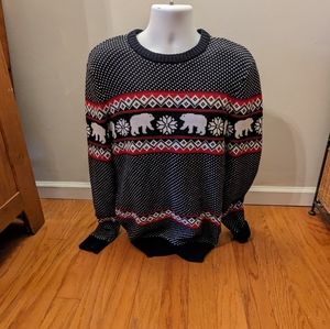 NWT Aspen Polar Bear Size Small Fair Isle Christmas Sweater Mens